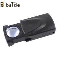 [Bside Tool Store] 30X Pull Jewelry Magnifier Magnifying Glass Portable Loupe with LED Light