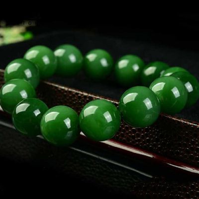 [COD]Alam 10mm Hijau Tua Faux Jade ran Beads Melar Gelang