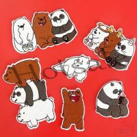 【hot sale】 ◇㍿ B15 ☸ Cartoon：We Bare Bears S-3 Patch ☸ 1Pc Grizzly Panda Ice Bear Diy Sew On Iron On Badges Patches