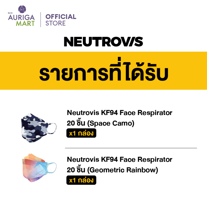 neutrovis-kf94-colorful-limited-edition-set-นิวโทรวิส-หน้ากากรุ่น-kf94-รุ่นลิมิเต็ด-อิดิชั่น-คละลาย-20-ชิ้น-x2-กล่อง