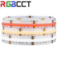 ไฟ6Pin 12มม. Rgbct ไฟ RGB Strip ไฟ LED CW WW 960 LEDs มีความยืดหยุ่นสูง DC24V 18W 12มม. RA90หรี่แสงได้