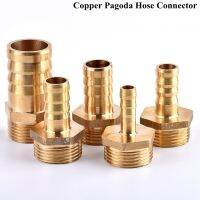 1/2” Male Thread To 6 25mm Brass Pipe Fitting Hose Connector Garden Watering Irrigation Tube Pagoda Joint Copper Coupler Adapter