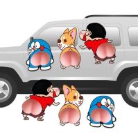 3D Big Butt Anti-collision Silicone Sticker Guard Anti Chafing Car Door Protector Anti-scratch Cute Butt Strip Body Decoration Car Door Protection