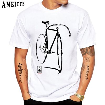 Vintage Collection Classic Track Bicycle Art Cycling T-shirt New Summer Men Short Sleeve Funny Bike Sport Boy White Casual Tees XS-6XL