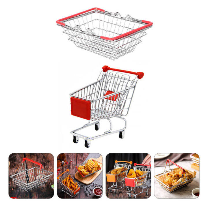 HJPOMALL French Fries Baskets Wrought Iron Food Chicken Toys Mini Chip