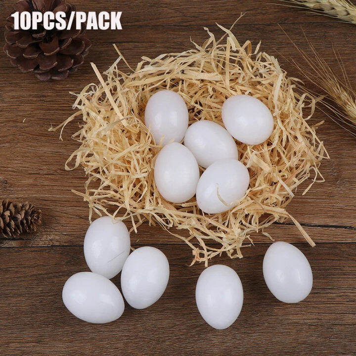10PCS/Pack Fake Eggs Plastic Pigeon Egg Solid Pigeon Fake Egg Pigeon