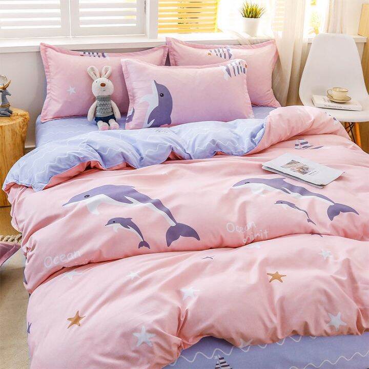 beddings-sets-pure-cotton-bedding-four-piece-set-female-single-piece-quilt-cover-student-dormitory-quilt-cover-three-piece-set