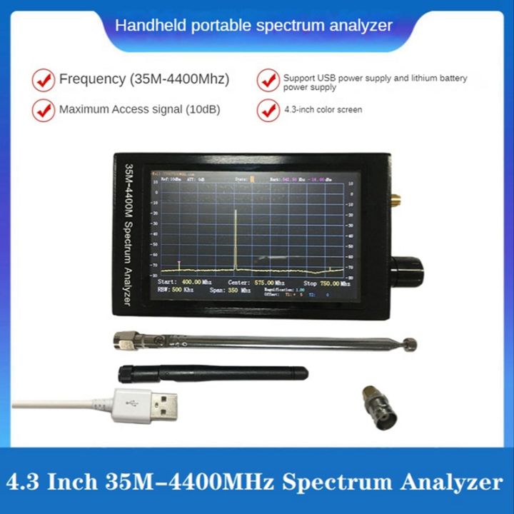 35m-4400mhz 50Ω Hand-held Portable Spectrum Analyzer Rf High-frequency 
