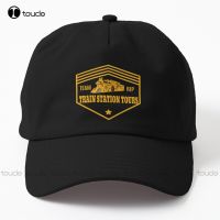 Retro Vintage Team Rip Train Station Tours Gifts Railroad Lovers Gift Dad Hat Funny Caps For Men Outdoor Cotton Cap Sun Hats