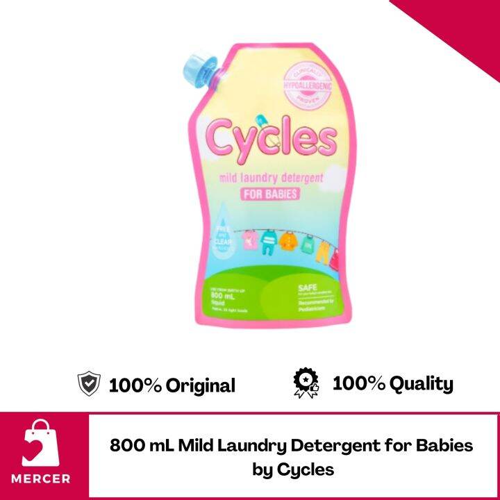 800 ML CYCLES MILD LIQUID LAUNDRY DETERGENT FOR BABIES HYPOALLERGENIC