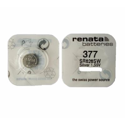 ถ่านกระดุม Renata 377, SR626SW 1.55V 1 ก้อน ของแท้ สามารถออกใบกำกับภาษีได้