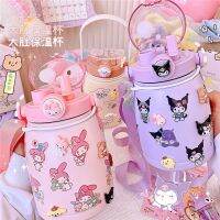 2022 Sanrioes Anime Melody Kuromi Cinnamoroll สแตนเลสกระติกน้ำร้อน Kawaii ขวดน้ำชากาแฟถ้วยเครื่องมือครัว