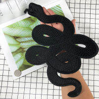 1Pc Black Snake Embroidery Patch Iron On Patches Sewing Supplies Jacket Cloth  Furniture Protectors  Replacement Parts