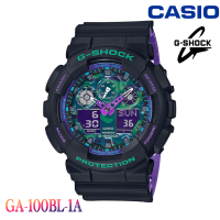 casio G-SHOCK JOKER รุ่น GA100, จีช็อค โจ้คเกอร์ GA-100BL -1A สีดำ (จำหน่าย CASIO แท้ ของแท้ 100% ประกัน CMG)  จากร้าน MIN WATCH