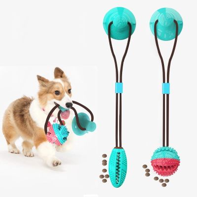 ขายดีที่สุดของเล่นสุนัขตัวดูดแบบโต้ตอบของเล่นสุนัขลูกบอลรั่ว Sikat Gigi Anjing จุด YY ร้านค้า