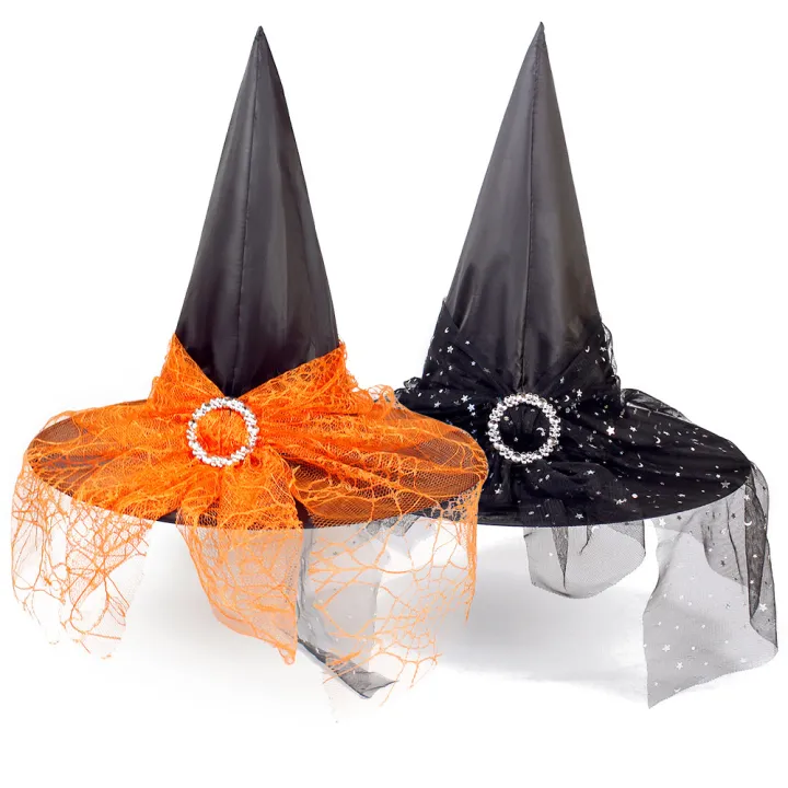 trendy-lace-witch-hat-fashionable-cosplay-witch-hat-lace-up-halloween-hat-witch-hat-cosplay-costume-adult-party-cap-for-halloween