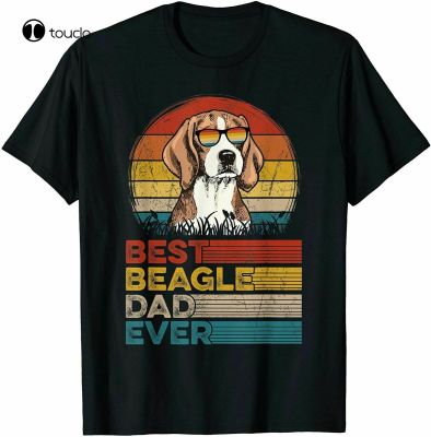 Dog Vintage Best Beagle Dad Ever Gifts Lover T-Shirts MenS Cotton 【Size S-4XL-5XL-6XL】