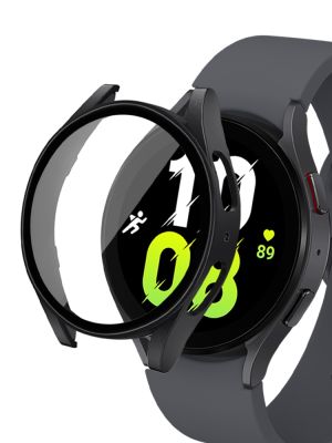 Glass+Case for samsung Galaxy watch 4 44mm 40mm Accessories PC all-around Anti-fall bumper cover+Screen protector Galaxy watch 5 Cases Cases