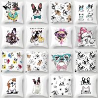 Clarissali French Bulldog Cushion Cover Dog Decoration Car Pillows Pillowcase