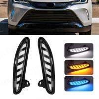 ◑●◘ For Toyota Venza Harrier 2021 2022 LED Daytime Running Light DRL Dynamic Turn Signal Fog Lamp White Yellow Blue Car Accessories