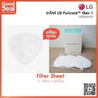 ★ LG ฟิลเตอร์ชั้นใน สำหรับหน้ากากฟอกอากาศ GEN1 | อะไหล่แผ่นกรองอากาศ INNER FILTER (1กล่อง=30 ชิ้น) รุ่น ADQ75797706