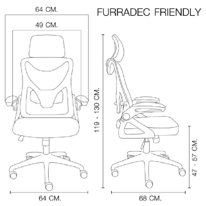 เก้าอี้เพื่อสุขภาพ-เฟอร์ราเดค-friendly-สีเทา