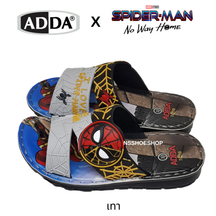 adda-74210-สไปเดอร์แมน-spider-man-รองเท้าแตะเด็กแบบสวม-พื้นพียู