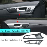 2Pcs Interior Inner Door Handle Cover Trim Panel Strip Decoration for Hyundai Veloster 2011-2017