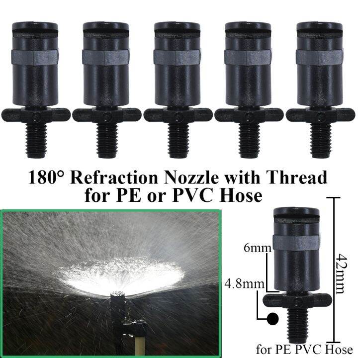 kesla-20pcs-refraction-nozzle-sprinkler-180-degree-w-1-4-or-4-7mm-thread-barb-connector-spray-head-drip-irrigation-for-bonsai