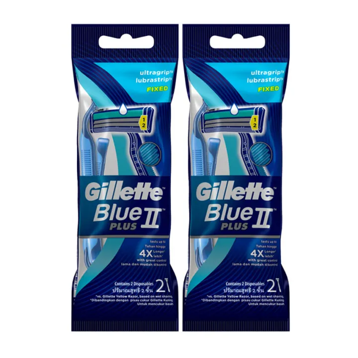 Gillette ยิลเลตต์ ด้ามมีดโกน บลูทูพลัส - 2 แพ็ค/แพ็ค 2 ชิ้น