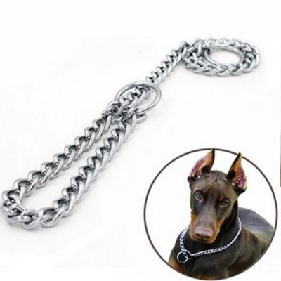 4Size Adjustable Metal Stainless Steel Snake Chain Dog Collar Training Show Name Tag Collar Safety Control For Small Big Dog#127 Collars