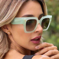 GODU Square Women Sunglasses Men Vintage Brand Designer Ladies Outdoors Shades Trend Colored Eyewear UV400 Black Yellow Glasse