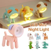 ▬☑♚ Kawaii Dog Shape Night Light Mini Folding Desktop Lamp Cute Led Table Light Bedroom Decor Gift for Kids Childrens Room Decor