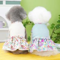 Pet Dress Sweet Dog Skirt Sleeveless Dog Floral Pet Apparel Cute Party Birthday Pet Clothes for Small Dog Girl Dresses