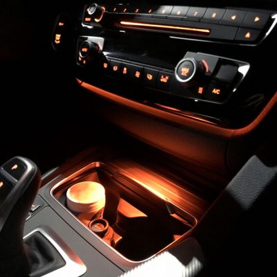 hot！【DT】﹊▣  Ambient F30 F32 3 series Interior Ashtray Atmosphere Lamp Central Armrest Lighting Adorn