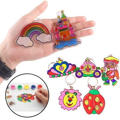 5pcs Creative DIY Cartoon Window Painting Toys Color Filling Sets Drawing Board Kids Birthday Christmas New Year Gift Craft Toy