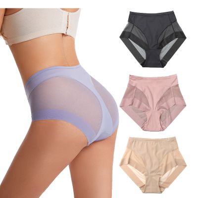 【CC】 Seamless Panties Womens Waist Panty Tummy Briefs Female Underpants Butt Lifter Shapewear Silk