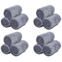 Replacement Microfiber Pads Dust Push Mop Cloth For Flat Squeeze Mop Easy To Use And Clean Microfiber Mop Pad Home 12Pcs