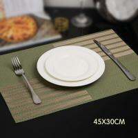 4ชิ้น/เซ็ตที่ทันสมัยโต๊ะอาหารเย็นพีวีซีตะวันตกสี Placemat: สีส้ม