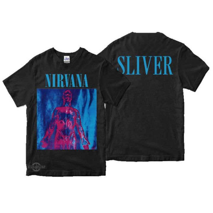 new-เสื้อยืด-เสื้อยืดพรีเมี่ยม-nirvana-black-sliver-nirvana-t-shirt-nevermind-t-shirt-vintage-tshirt