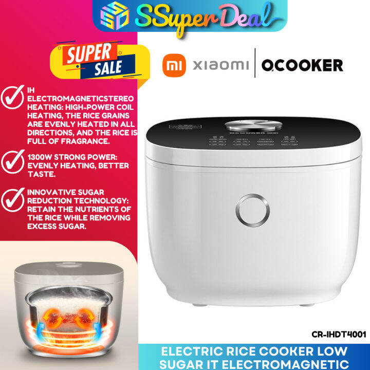 QCOOKER Electric Rice Cooker Low Sugar IT Heating 8