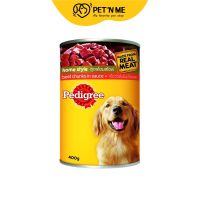 Pedigree เพดดีกรี อาหารเปียก สำหรับสุนัข รสเนื้อวัวชิ้นในน้ำซอส 400 g