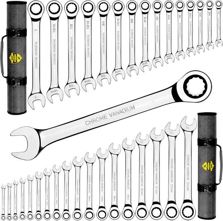 toolguards-33pcs-ratcheting-wrench-set-large-wrench-set-metric-and-standard-complete-wrench-set-33-pcs-metric-inch-tool-roll