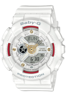 Casio Baby-G นาฬิกาข้อมือผู้หญิง สายเรซิ่น รุ่น BA-110DD,BA-110DDR,BA-110DDR-7A - สีขาว