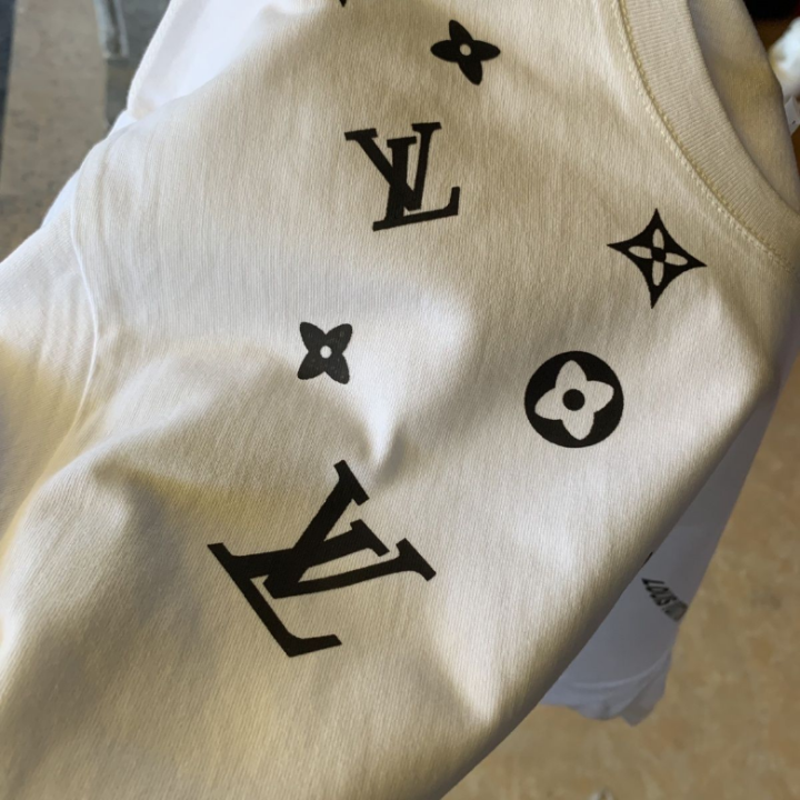 เสื้อยืดแขนสั้นสำหรับผู้ชาย-lv-รูปแบบรอบคอตัวหนังสือการพิมพ์แบบคลาสสิคระดับไฮเอนด์และทันสมัย9449