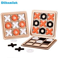 Diikamiiok Wooden 3D Puzzle XO Chess Game Baby Montessori Educational Toys Children Logic Thinking Training Puzzles for Kids