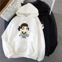 อะนิเมะขนาดใหญ่ Hoodie ผู้หญิง หนา สาวรูปแบบเสื้อแขนยาวเสื้อฤดูใบไม้ผลิ