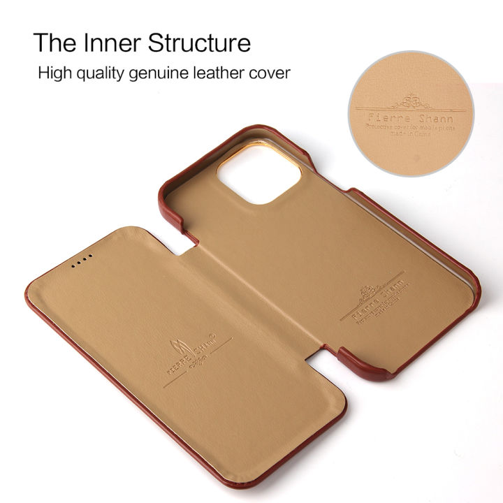 luxury-genuine-leather-magnet-flip-case-for-iphone-13mini-13-pro-max-cover-metal-camera-lens-wireless-charge