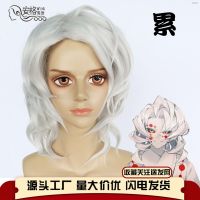 ? วิกผม cos Demon out the edge of spider tired cosplay wig modelling silver