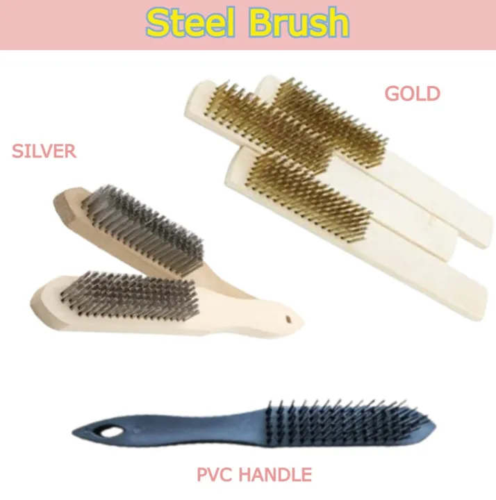 Steel Brush Copper Wire Brush Wood Handle Cleaning Brush Paint Removal